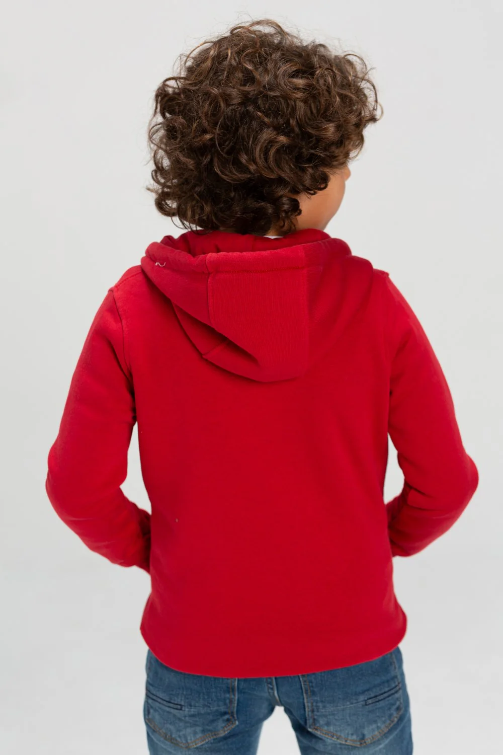 Boy's Padded Hooded Full Zipper Made Of Soft Melton Basic Sweatshirt - Image 11
