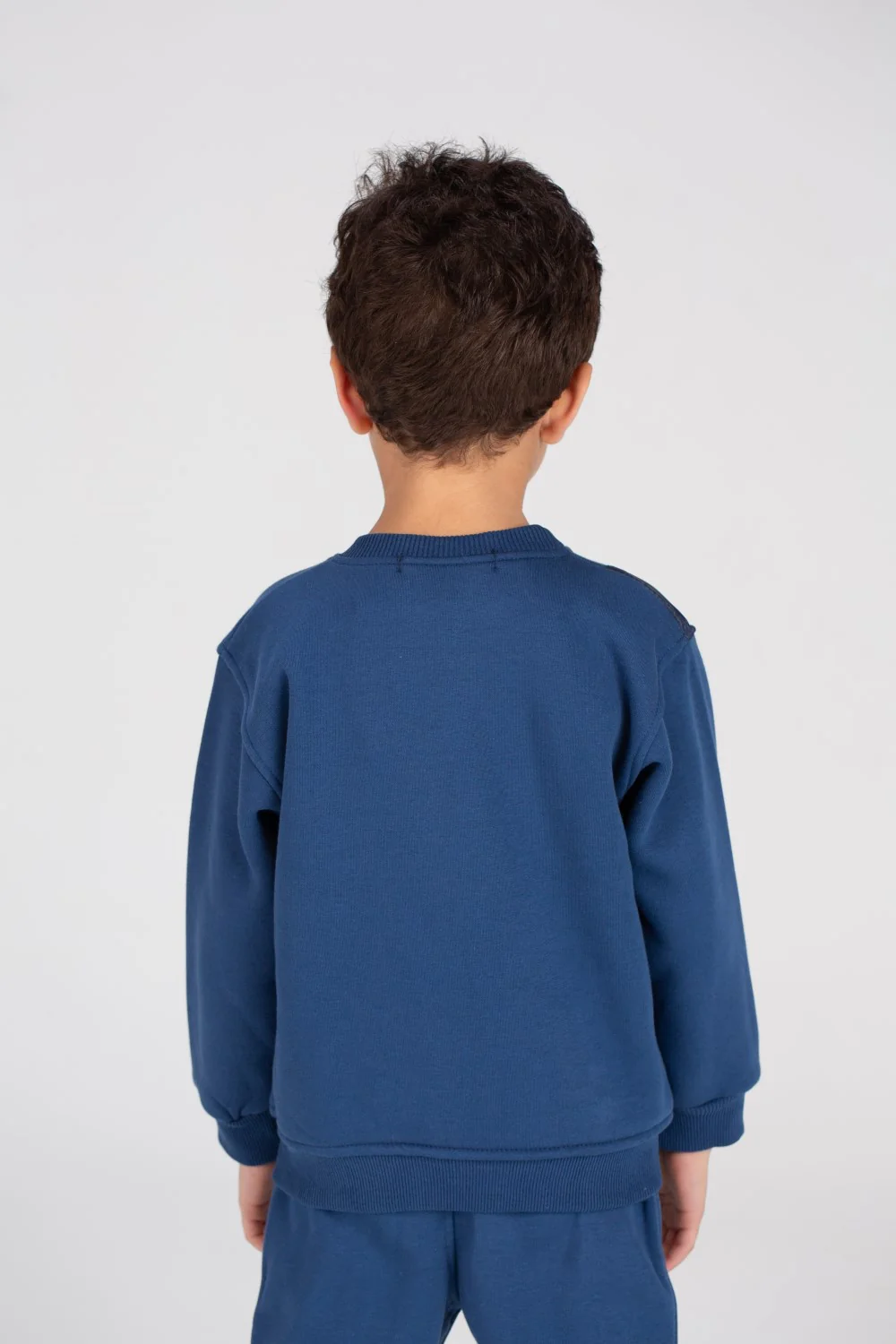 Boy's Padded Printed Made Of Soft Melton Front Pocket Training Suit - Image 7