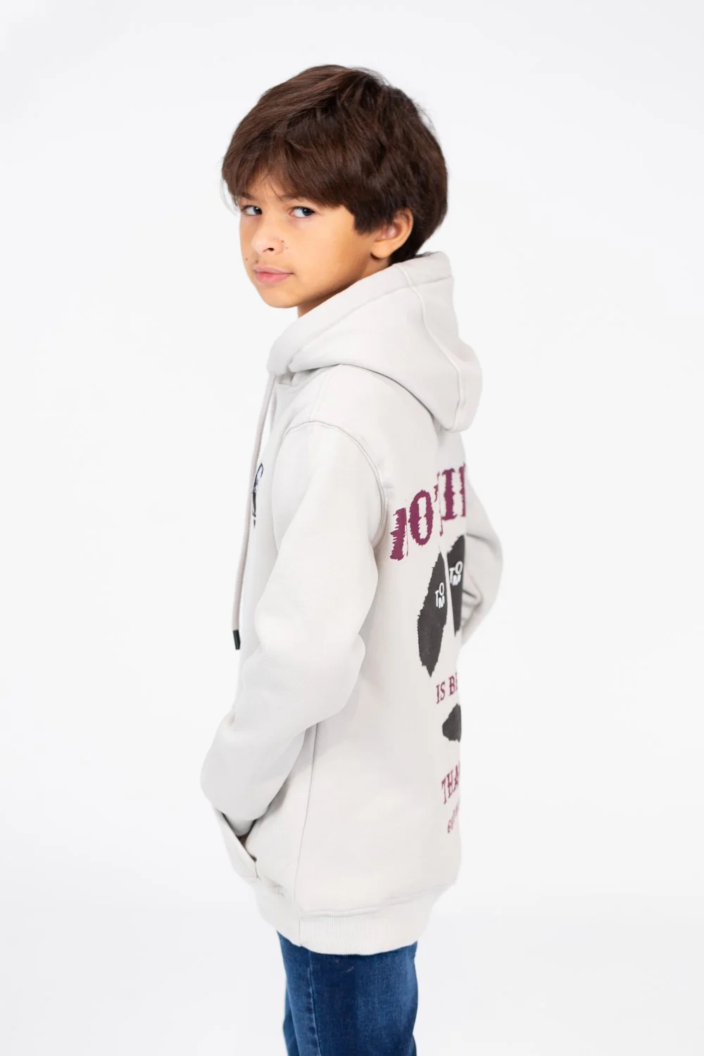 Boy's Panda Print Hooded Sweatshirt - Image 3
