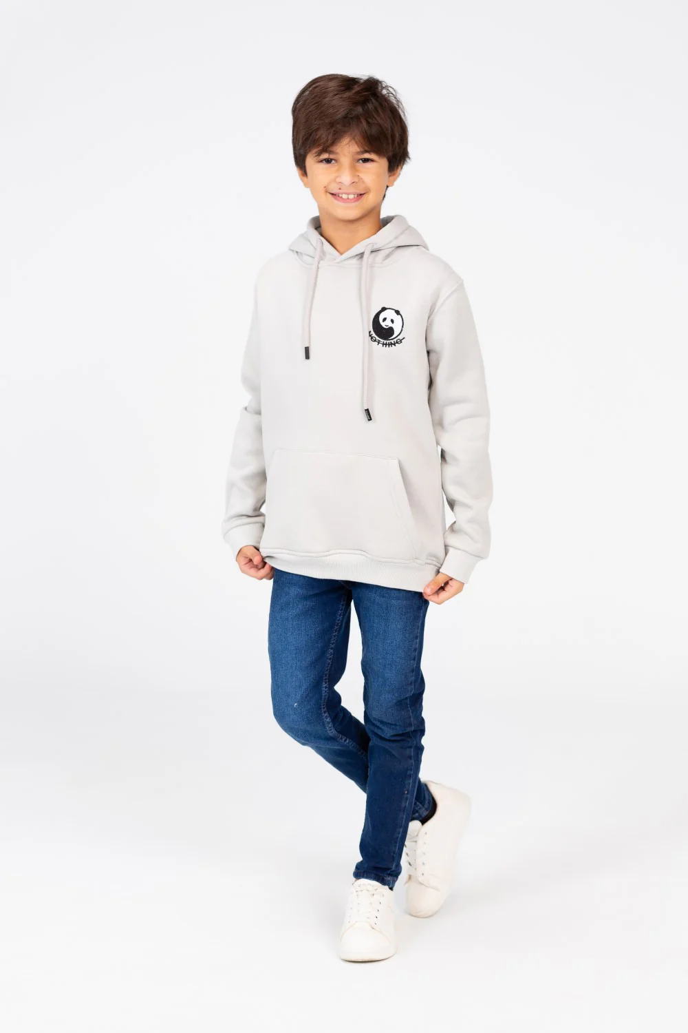 Boy's Panda Print Hooded Sweatshirt - Image 4