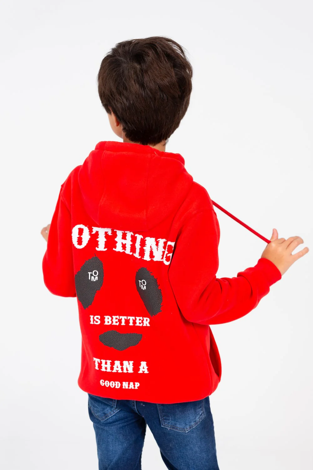 Boy's Panda Print Hooded Sweatshirt - Image 6