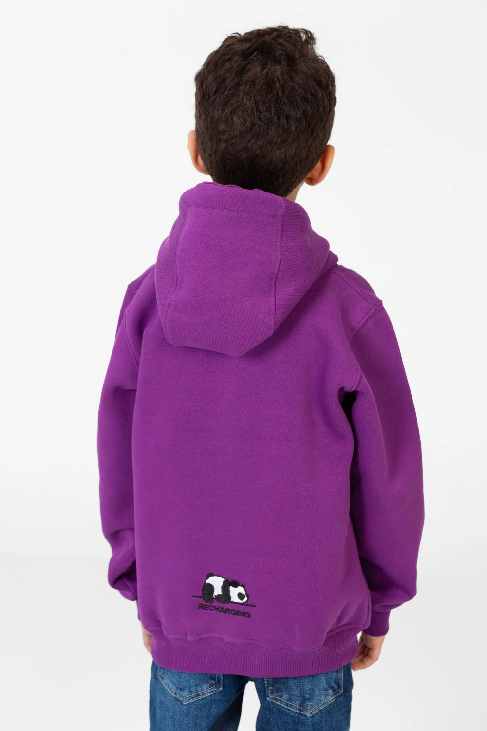 Boy's Panda Print Hoodie Sweatshirt With Long Sleeves - Image 10