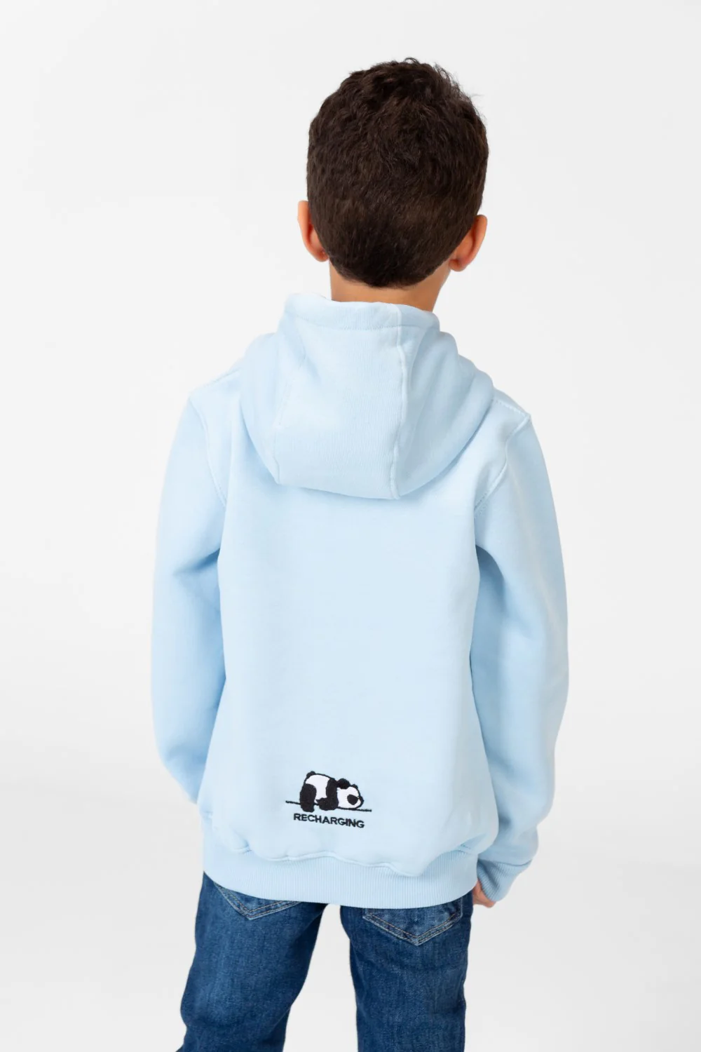 Boy's Panda Print Hoodie Sweatshirt With Long Sleeves - Image 6