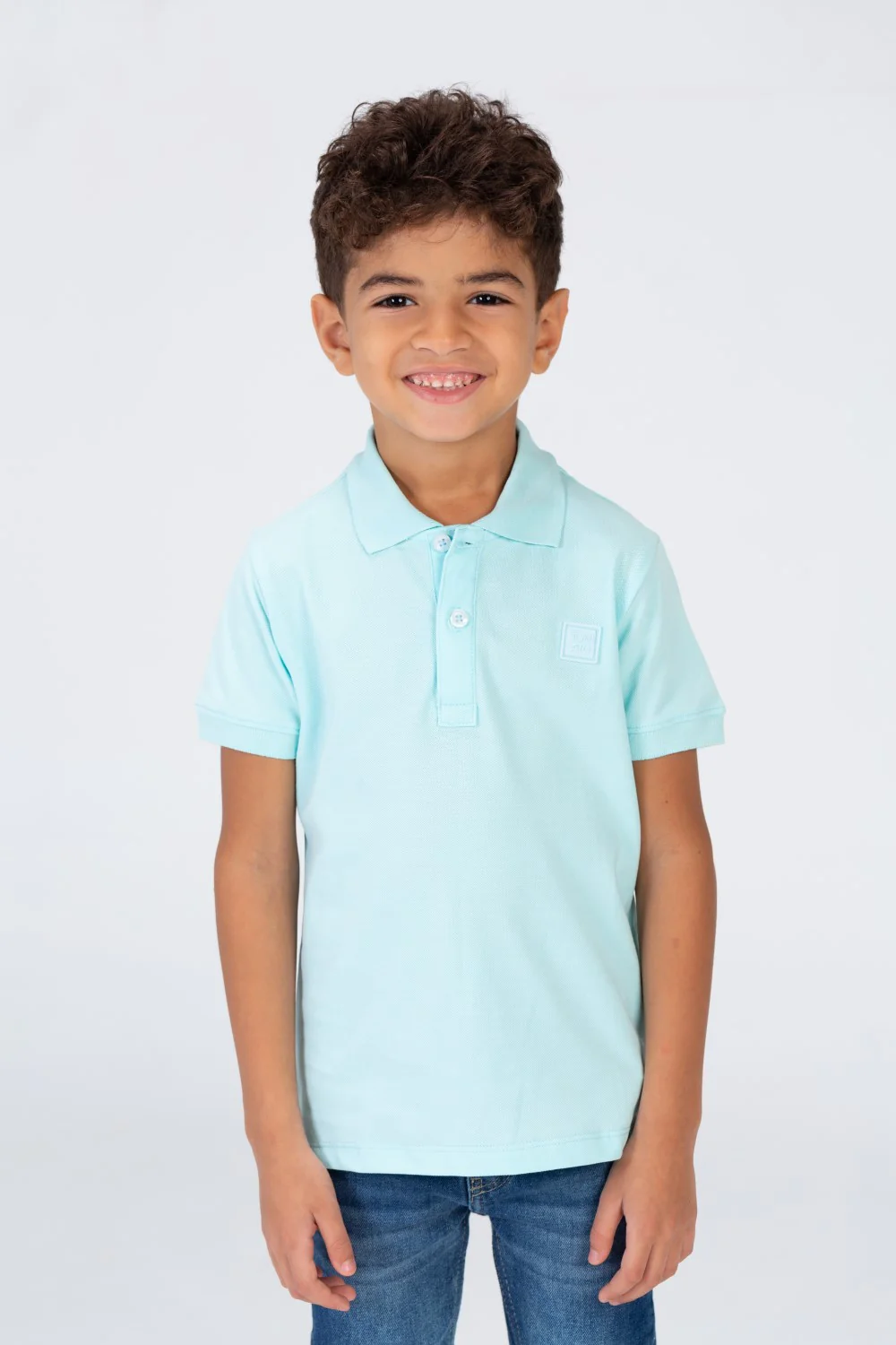 Boys Plain Polo T-shirt With Short Sleeves And Tomato Badge On The Front - Image 16