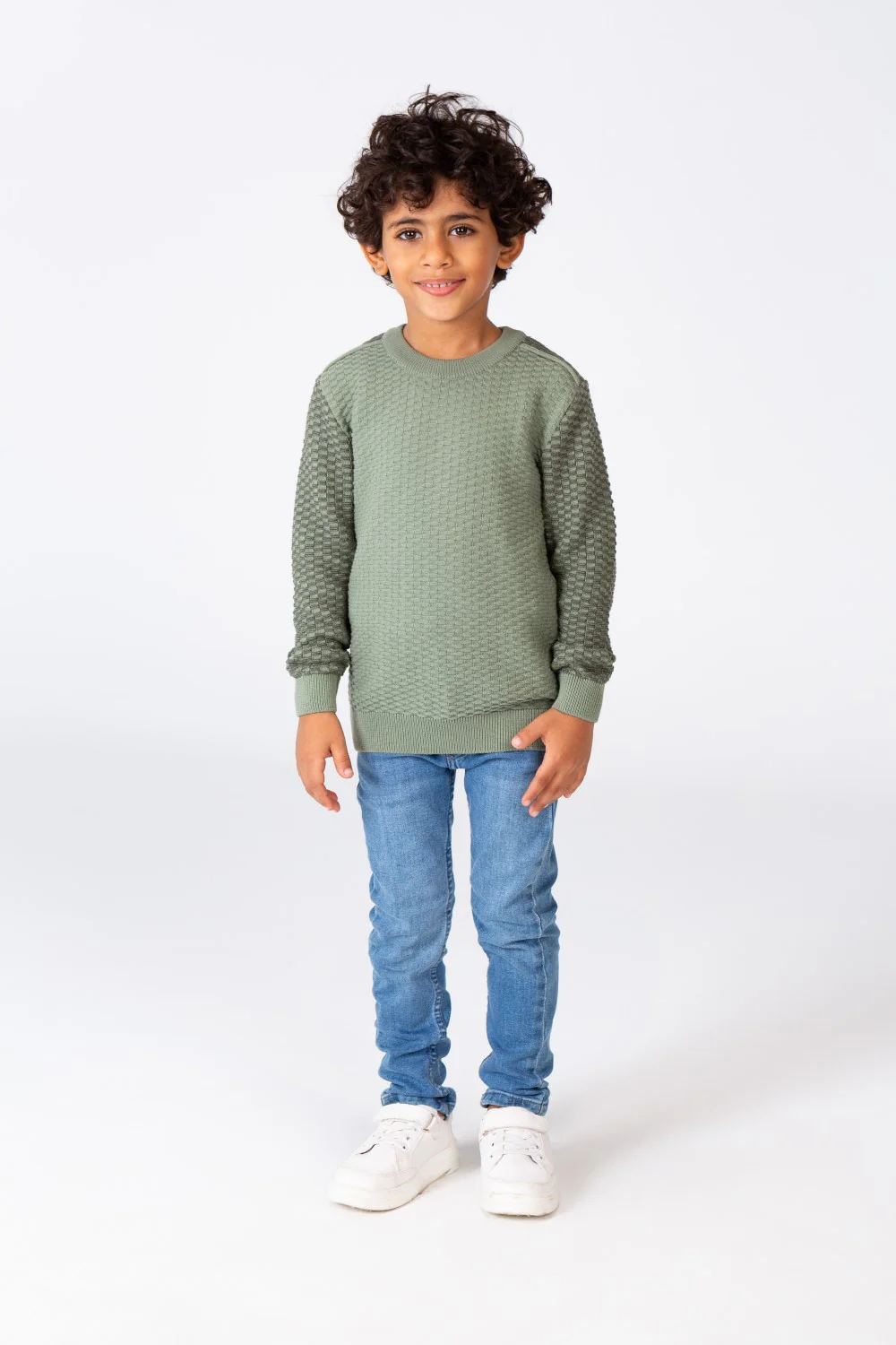 Boy's Plain Pullover With A Round Neck Made Of Cotton Material - Image 6