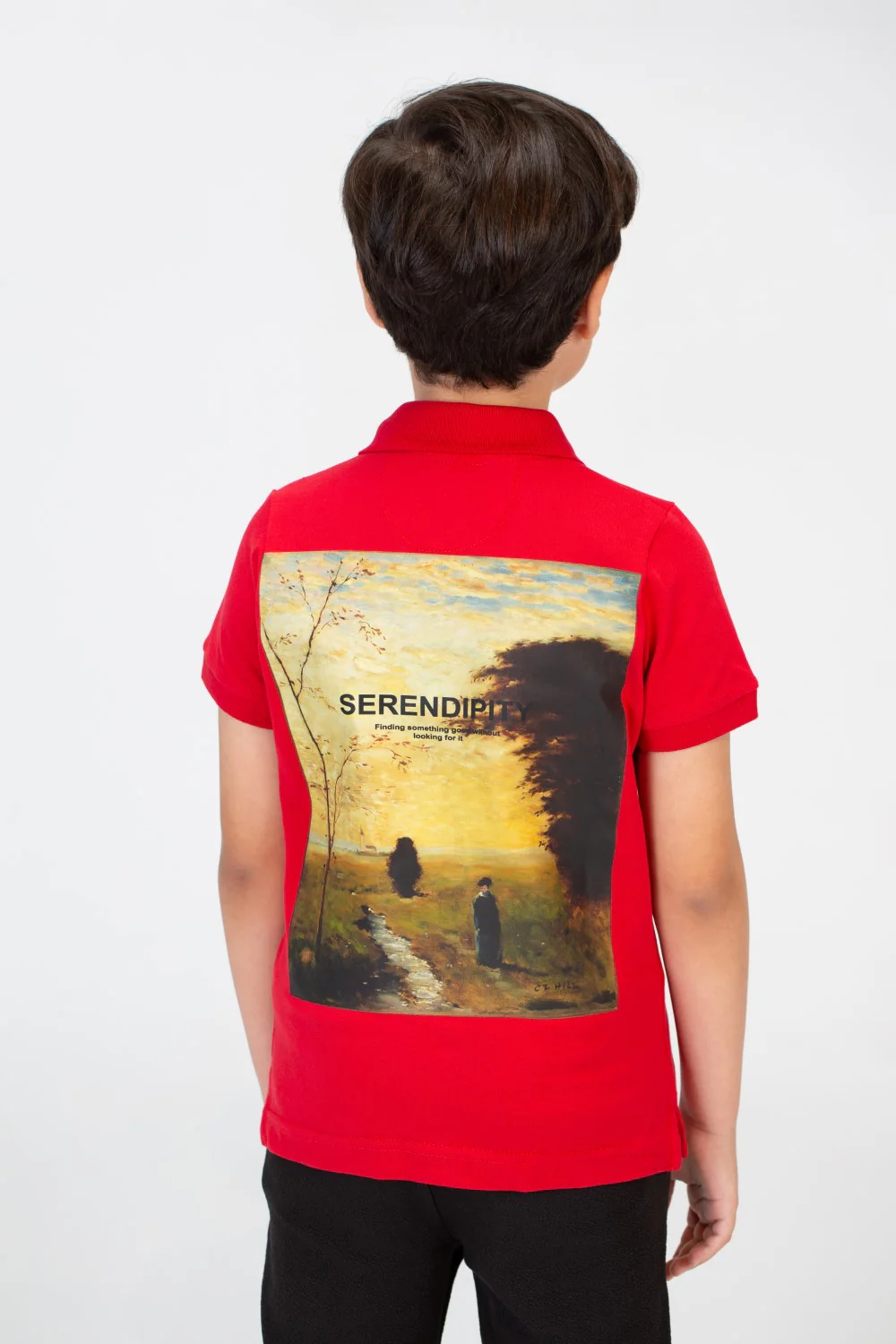 Boys Polo T-shirt With Short Sleeves And A Distinctive Back Print - Image 5