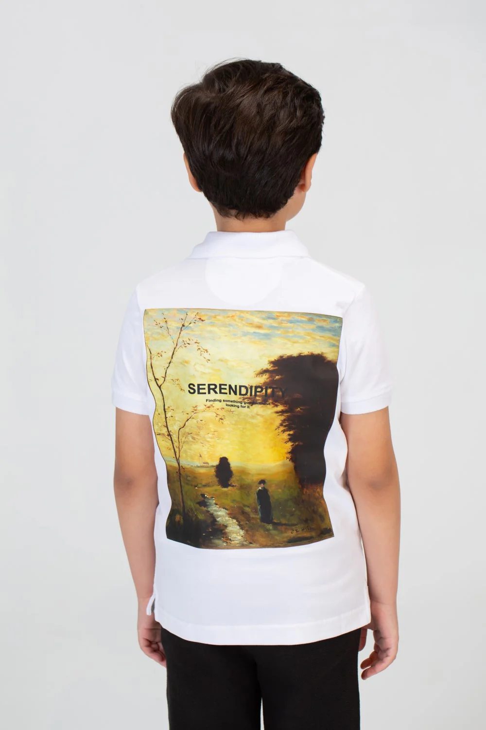 Boys Polo T-shirt With Short Sleeves And A Distinctive Back Print - Image 8
