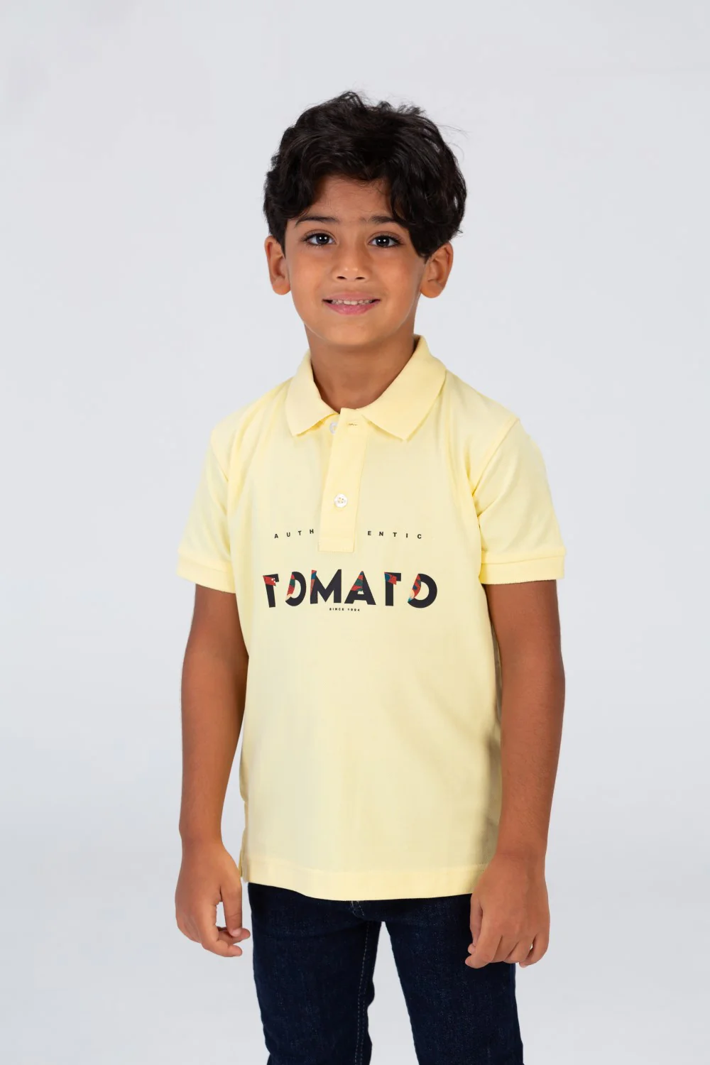 Boys Polo T-shirt With Tomato Print On The Front Pika Material - Image 7