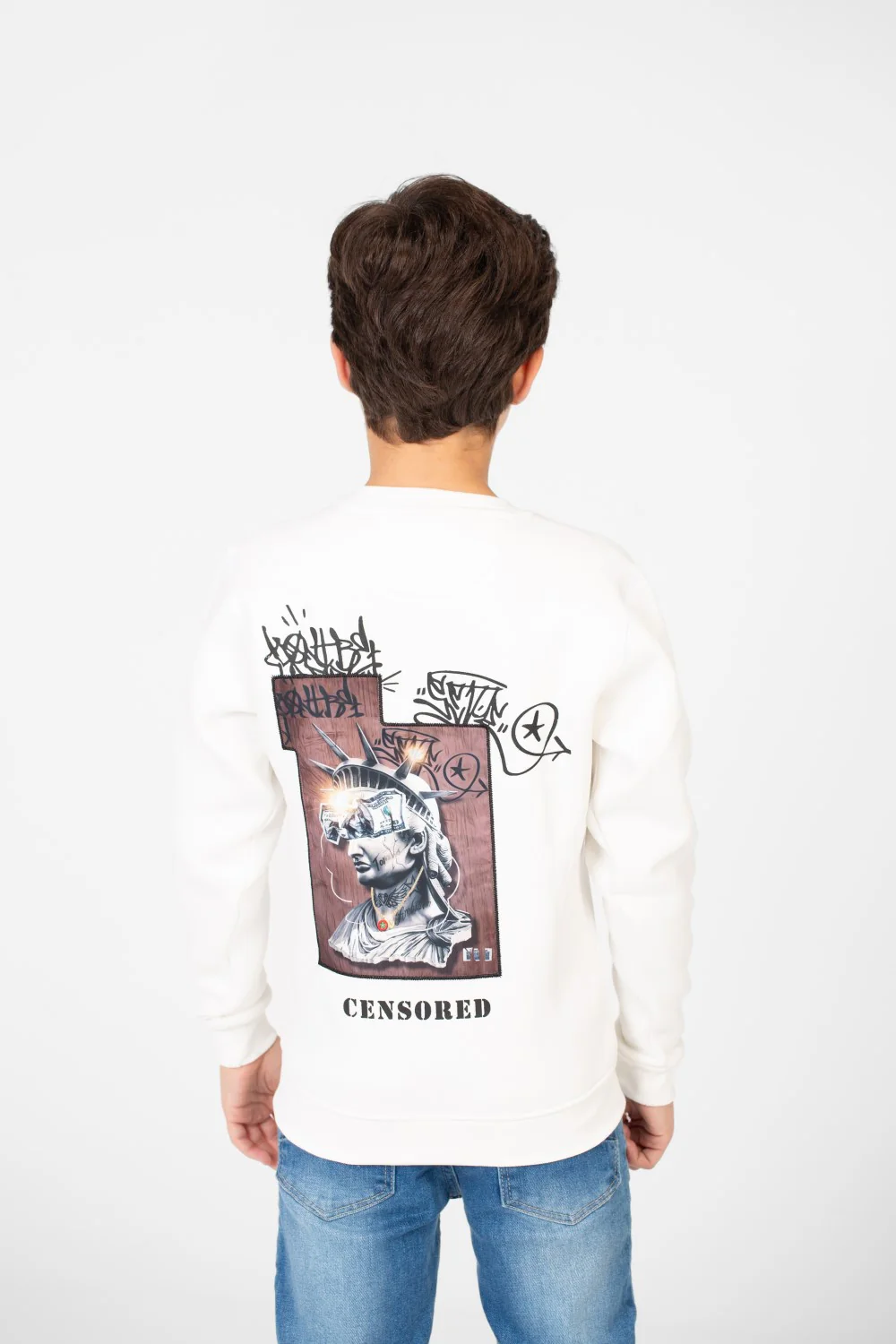 Boy's Printed Crew Neck Sweatshirt - Image 10