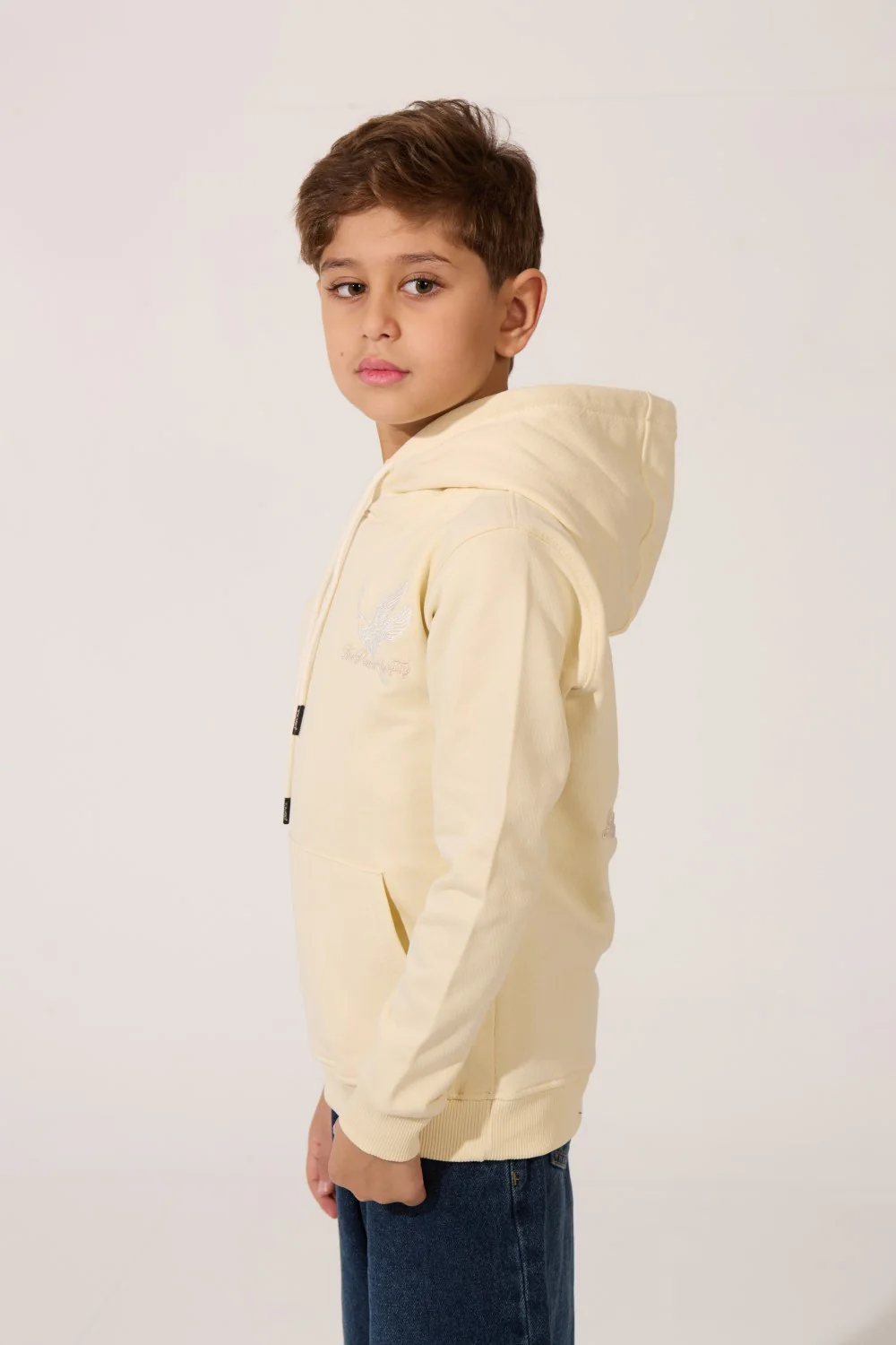 Boy's Printed Hooded Sweatshirt With Long Sleeves And Front Pocket - Image 3