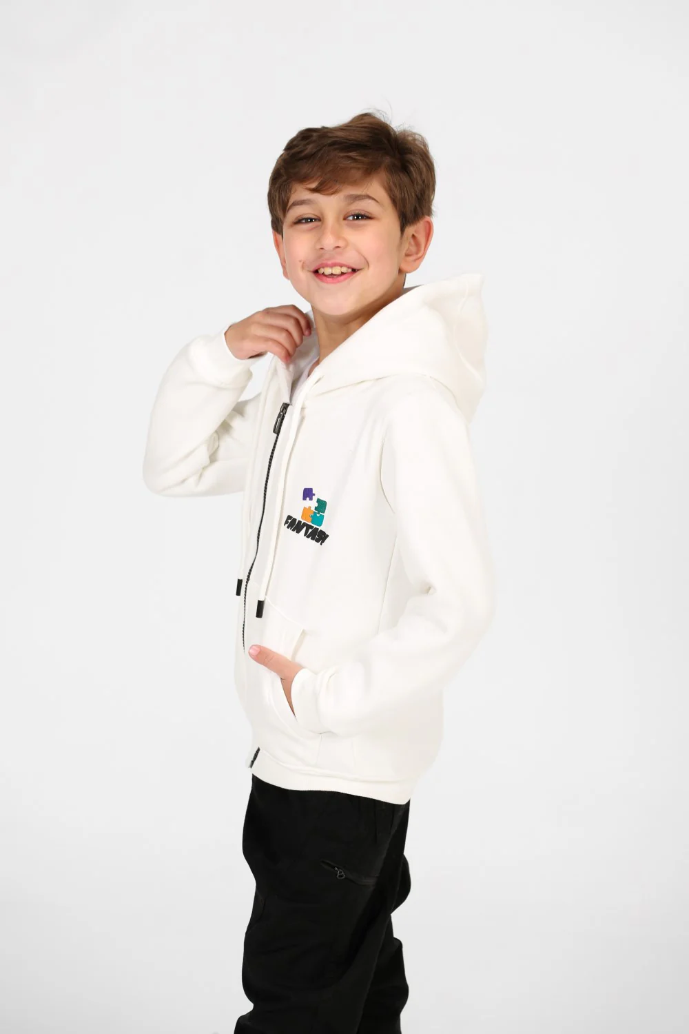 Boy's Printed Hooded Zip-Up Sweatshirt - Image 11