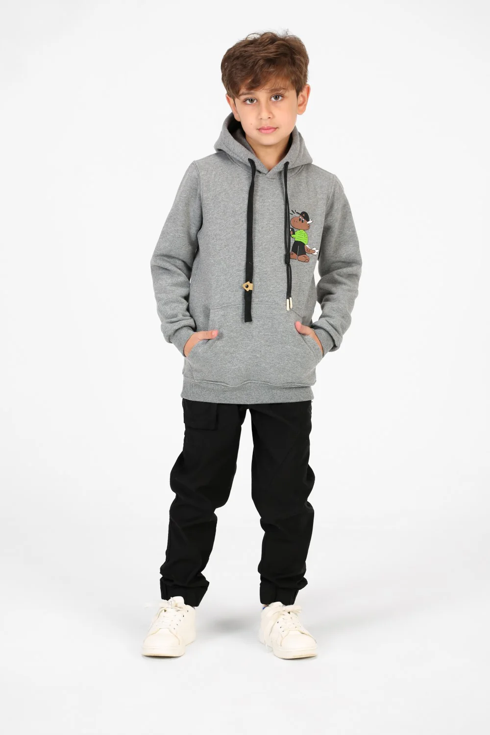 Boy's Printed Hoodie With Long Sleeves And Kangaroo Pocket - Image 12