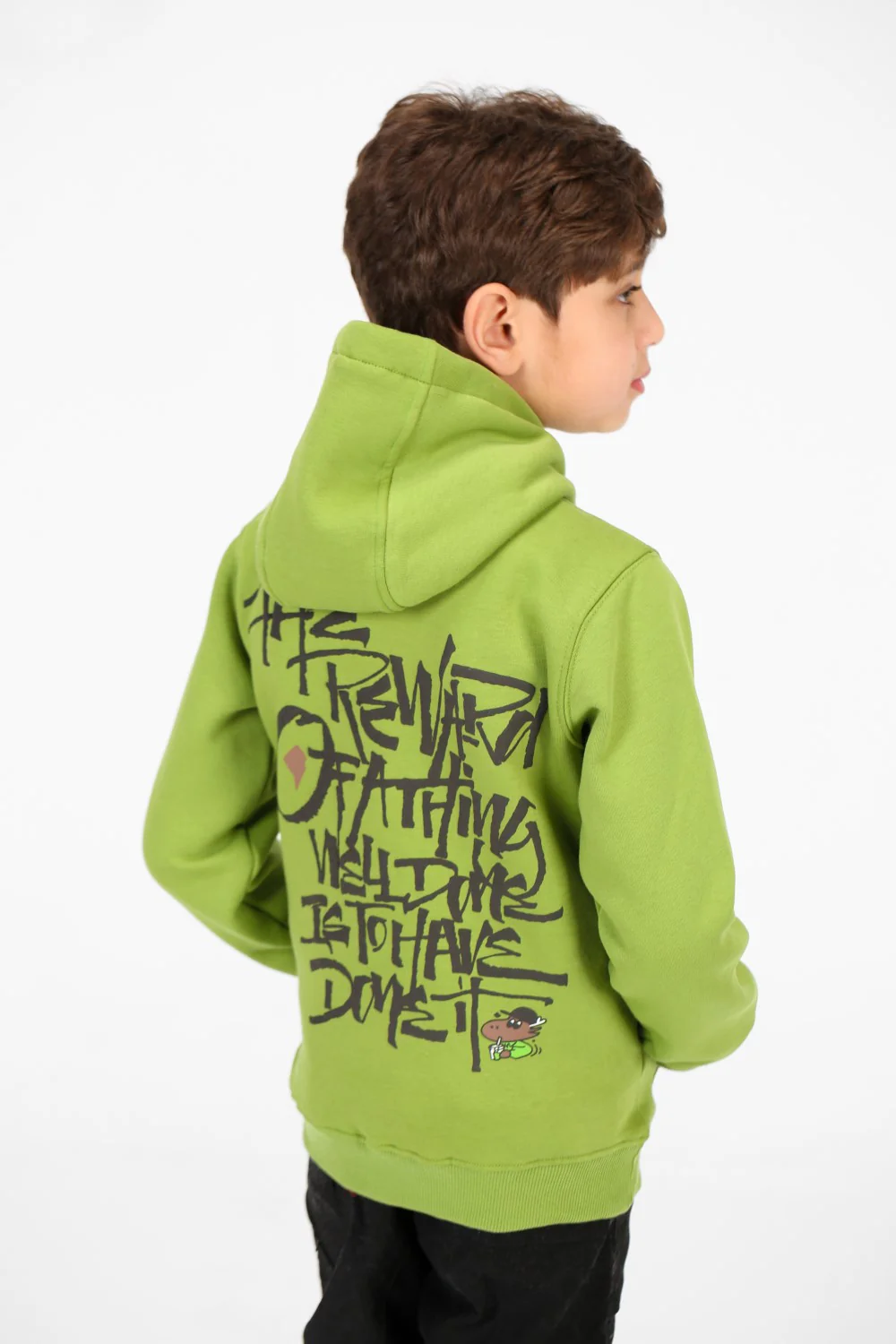 Boy's Printed Hoodie With Long Sleeves And Kangaroo Pocket - Image 6