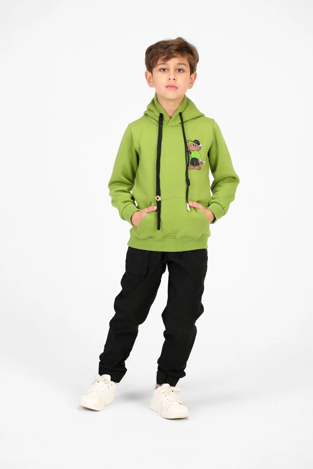 Boy's Printed Hoodie With Long Sleeves And Kangaroo Pocket - Image 8