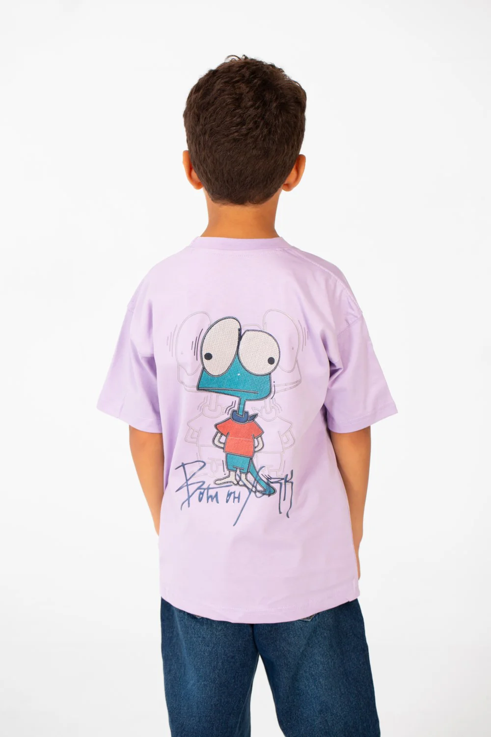 Boy's Printed Oversized Short Sleeved Crew Neck T-shirt - Image 10