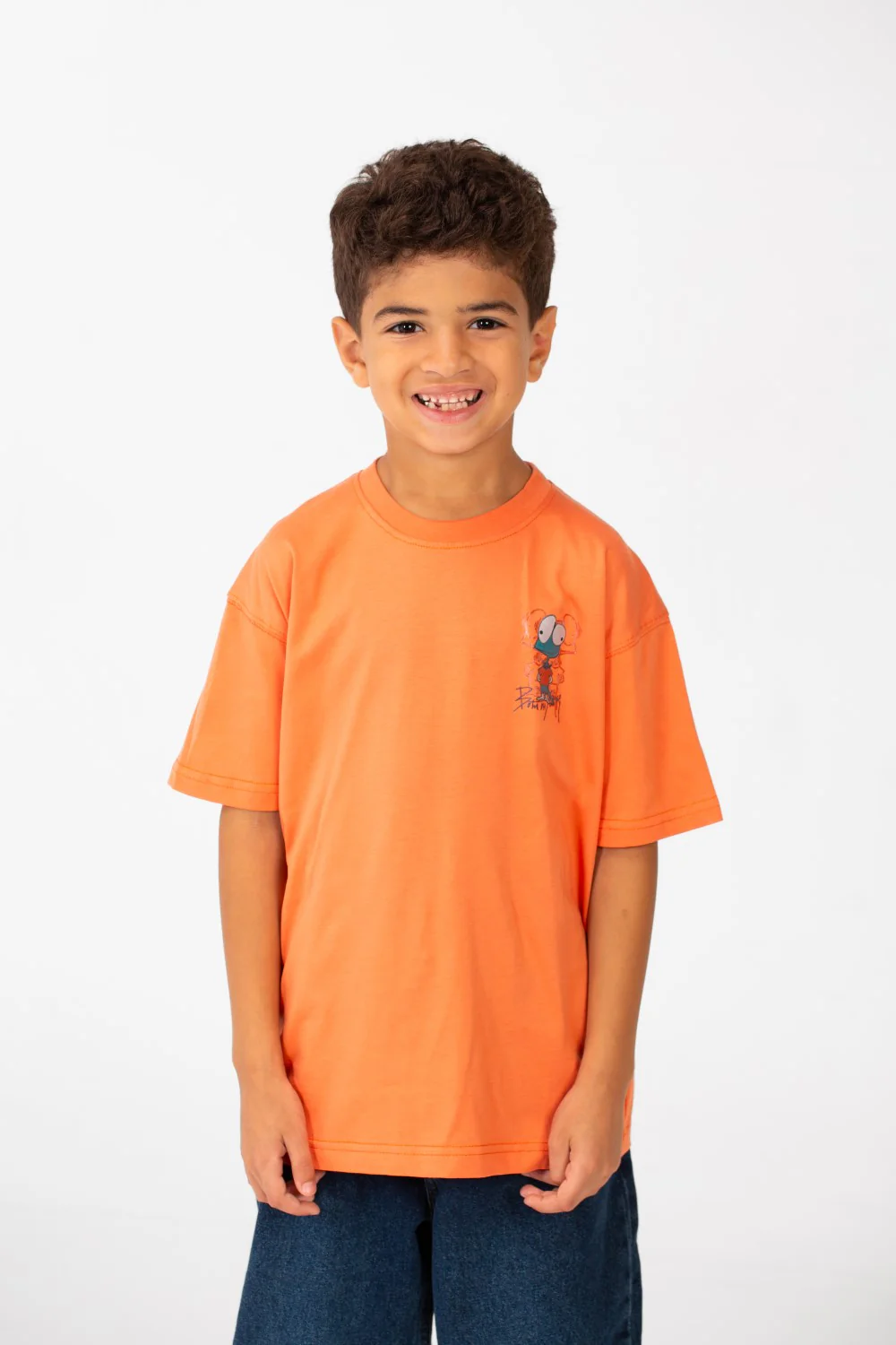 Boy's Printed Oversized Short Sleeved Crew Neck T-shirt - Image 13