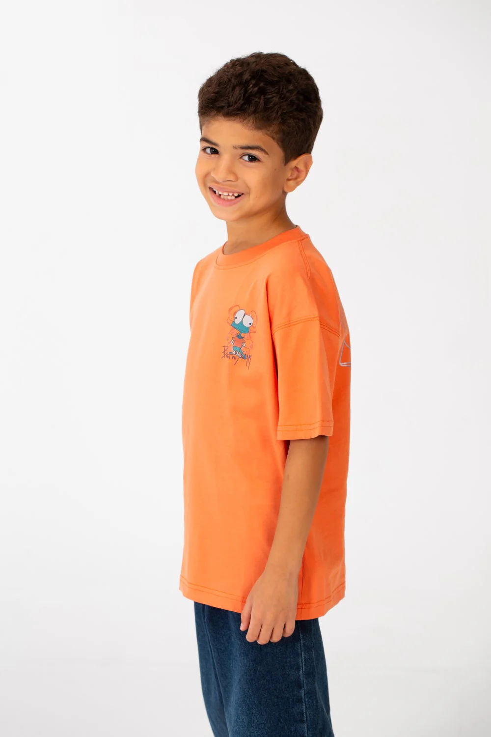 Boy's Printed Oversized Short Sleeved Crew Neck T-shirt - Image 15