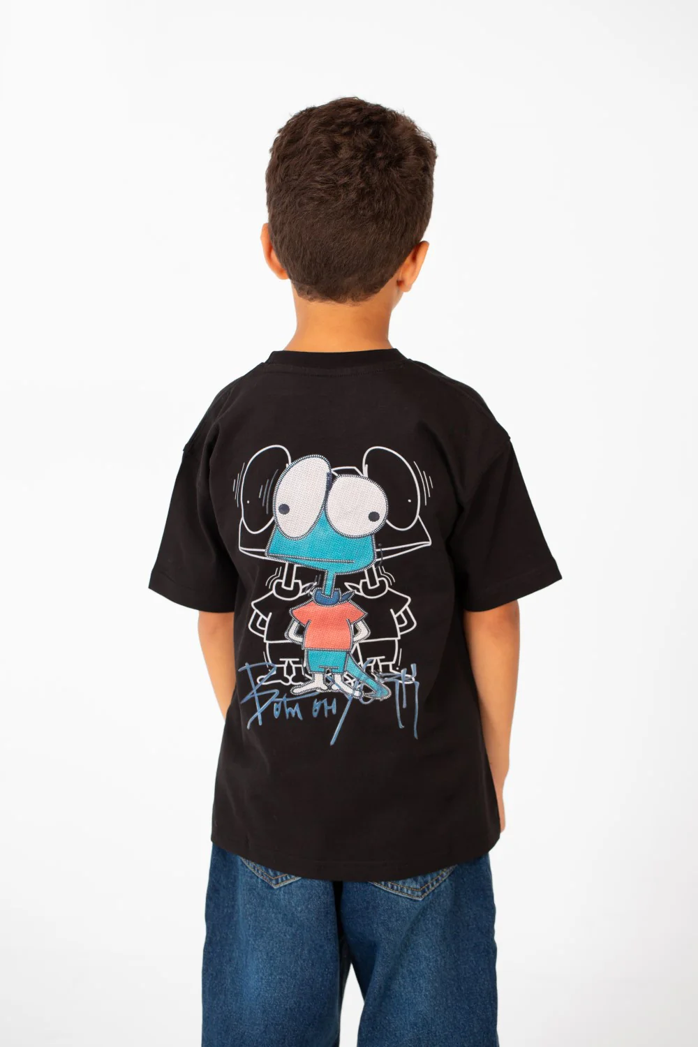 Boy's Printed Oversized Short Sleeved Crew Neck T-shirt - Image 2