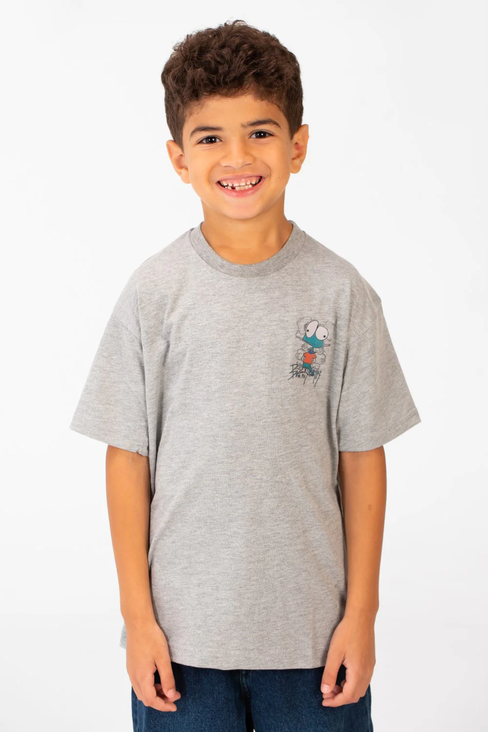 Boy's Printed Oversized Short Sleeved Crew Neck T-shirt - Image 5