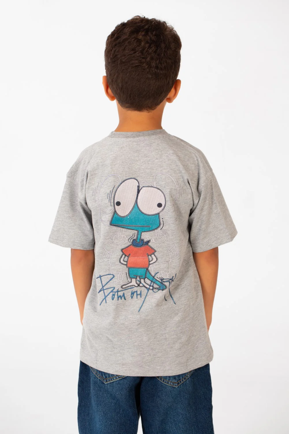 Boy's Printed Oversized Short Sleeved Crew Neck T-shirt - Image 6