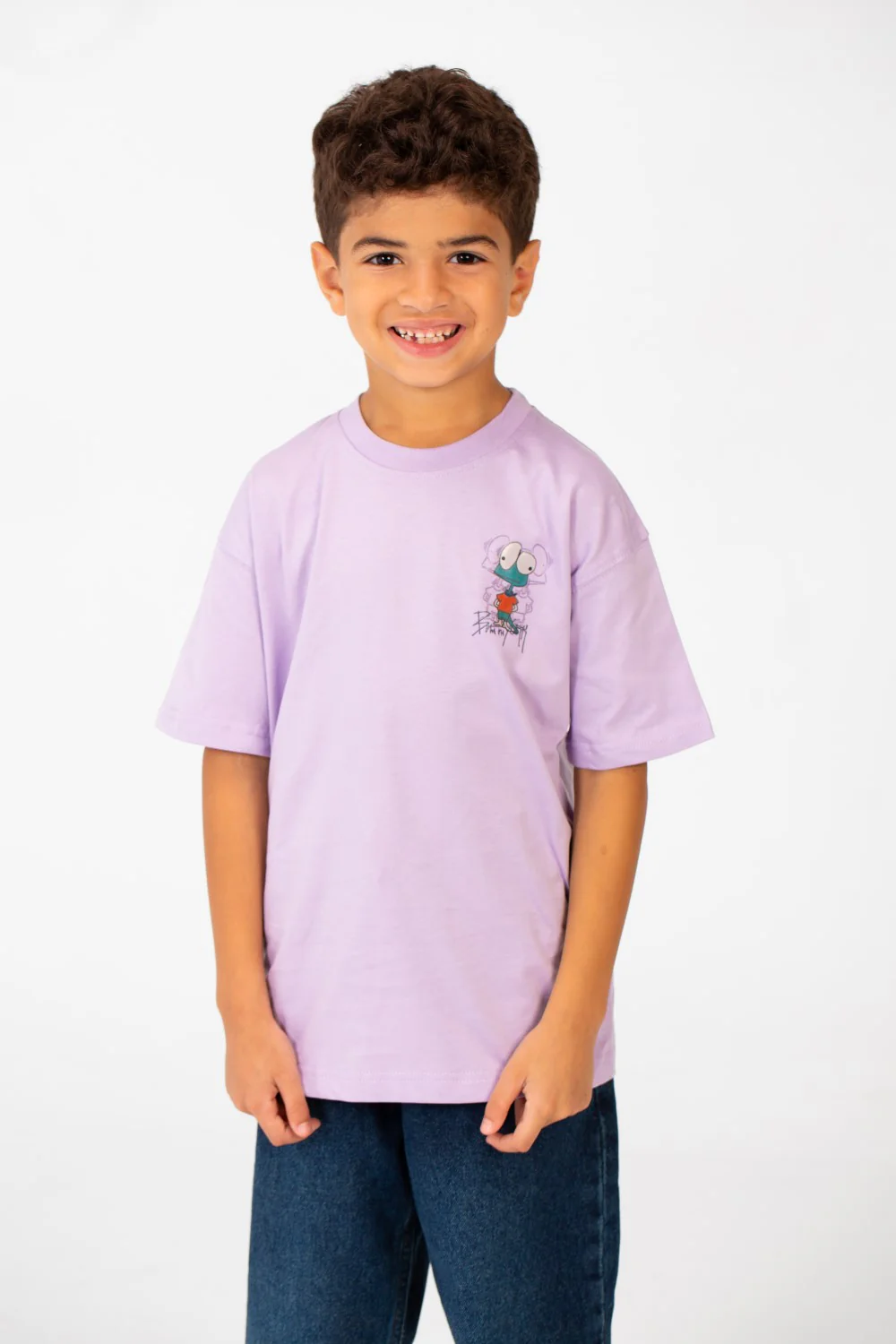 Boy's Printed Oversized Short Sleeved Crew Neck T-shirt - Image 9