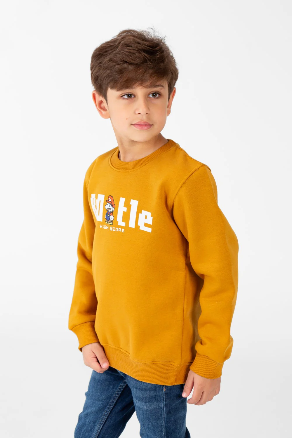 Boy's Printed Round Neck Sweatshirt With Long Sleeves - Image 7