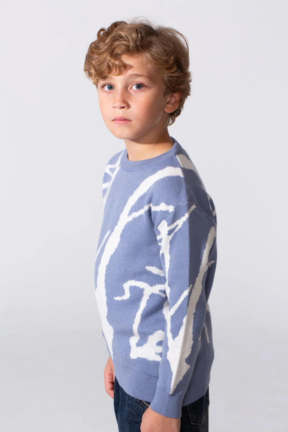 Boy's Printed Slim Fit Pullover With A Round Neck And Long Sleeves - Image 8