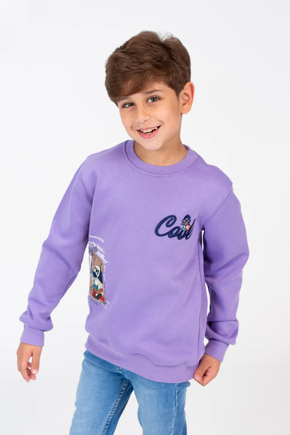 Boy's Printed Sweatshirt With Round Neck - Image 11