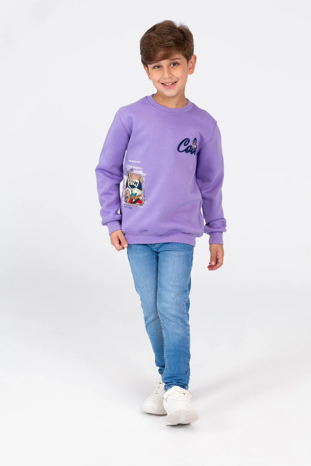 Boy's Printed Sweatshirt With Round Neck - Image 12