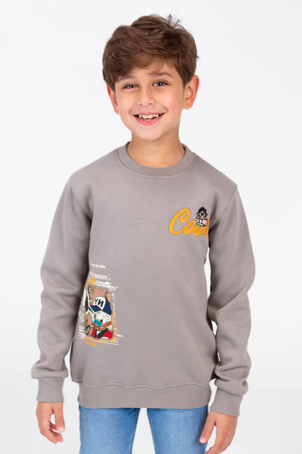 Boy's Printed Sweatshirt With Round Neck - Image 5