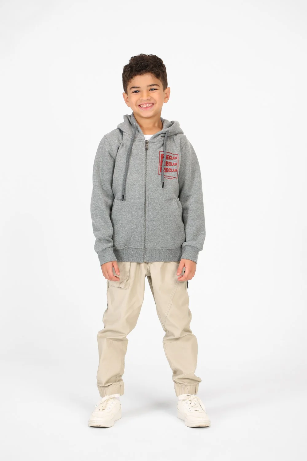 Boy's Printed Zip Up Sweatshirt With Pockets And Long Sleeves - Image 4