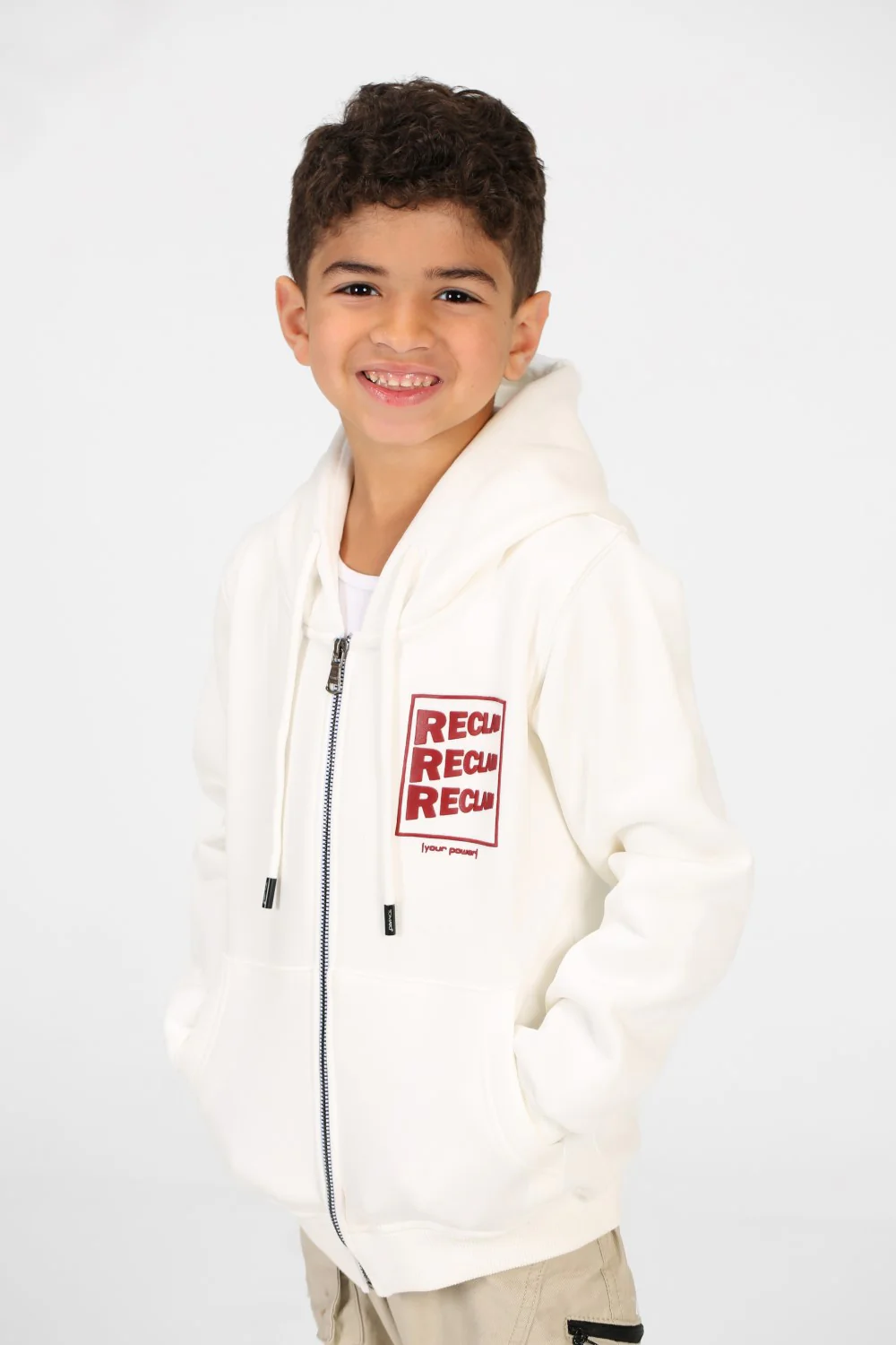 Boy's Printed Zip Up Sweatshirt With Pockets And Long Sleeves - Image 7
