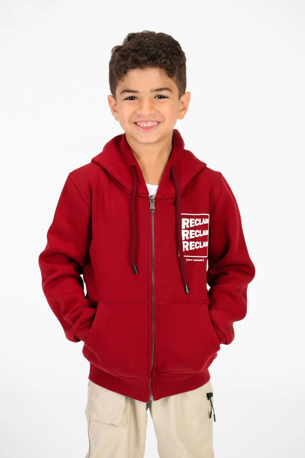 Boy's Printed Zip Up Sweatshirt With Pockets And Long Sleeves - Image 9