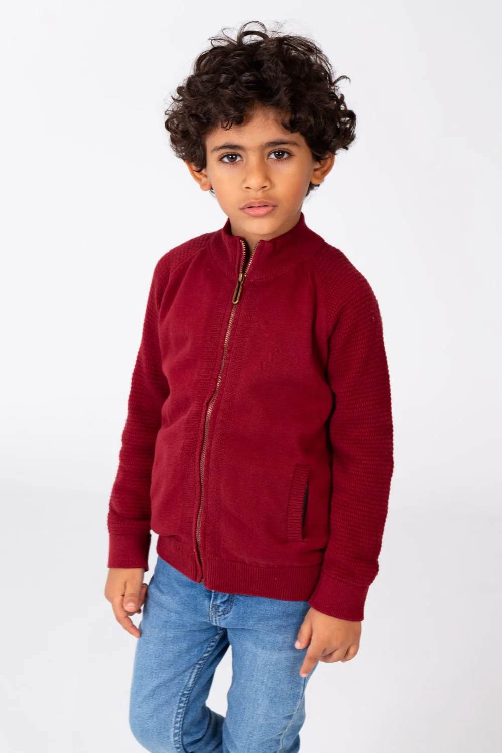 Boy's Pullover With Front Zipper And Long Sleeves - Image 10