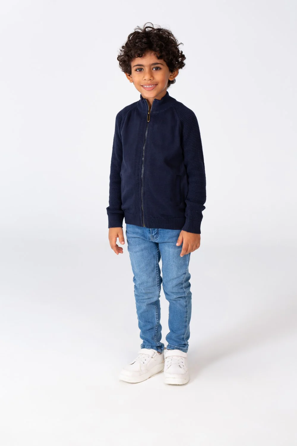 Boy's Pullover With Front Zipper And Long Sleeves - Image 6
