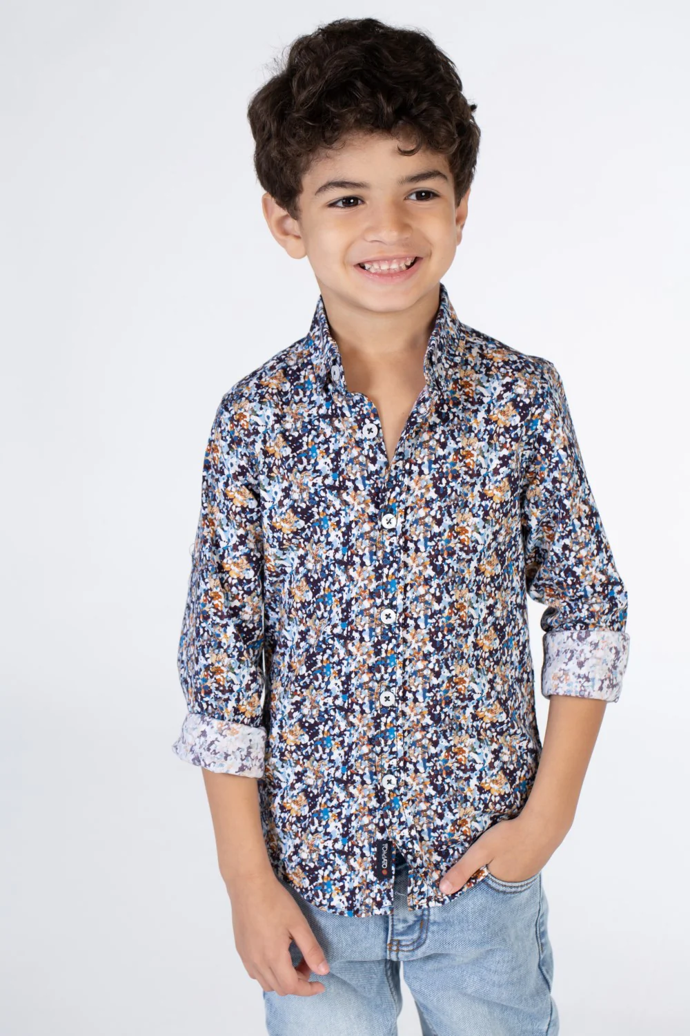 Boys Regular Fit Jakar Shirt With Long Sleeves And Collar - Image 3