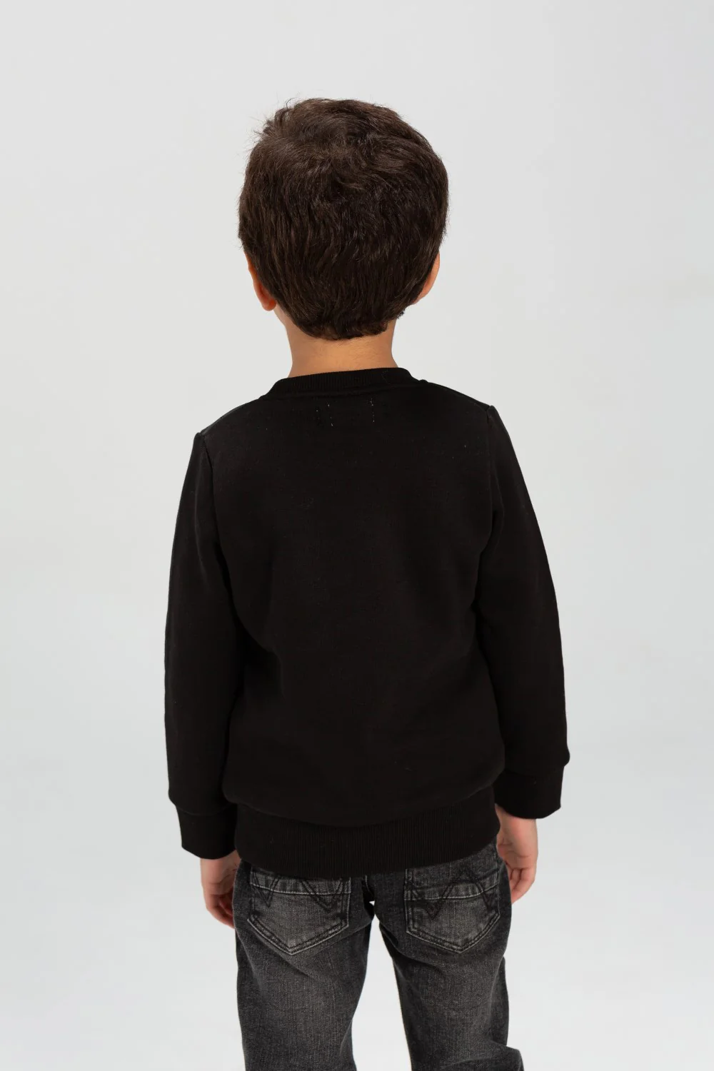 Boy's Regular Fit Made Of Comfort Melton Rounded Neck Padded Printed Sweatshirt - Image 2