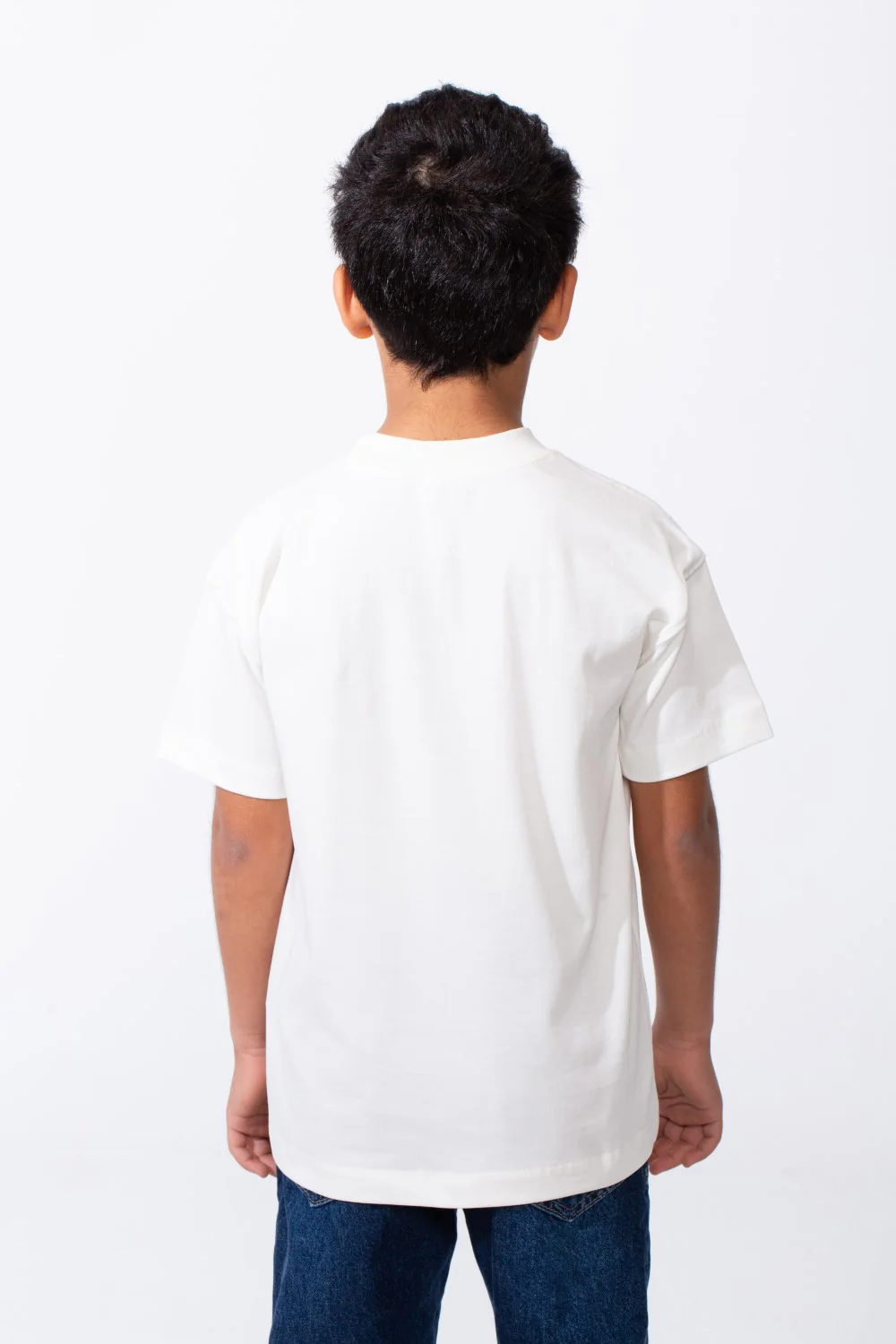 Boy's Ribbed Crew Neck Chest Visible Stitching Line Text Print Practical All Day Slim Fit Tomato Store T-Shirt - Image 10