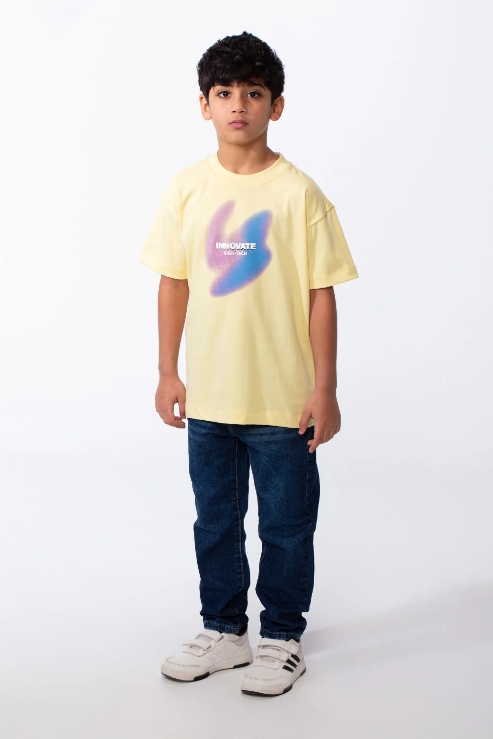 Boy's Ribbed Crew Neck Short Sleeve Overlaid With A Bold Typography All Day Comfort T-Shirt - Image 7