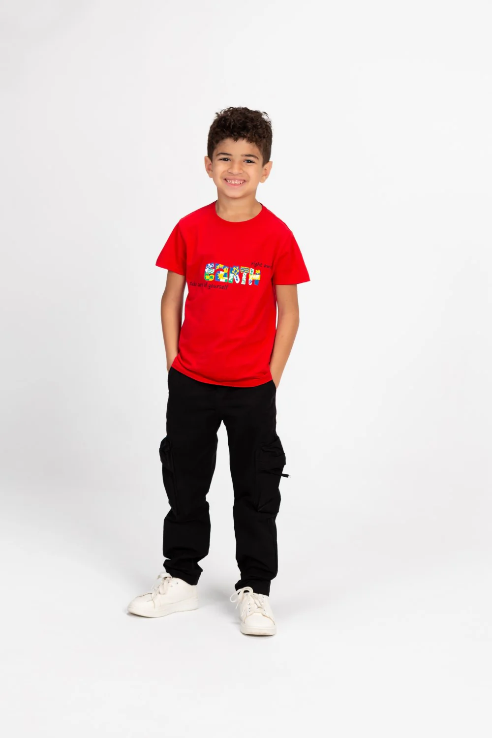 Boys Round Neck Half Sleeves Printed T-shirt With Single Lycra Material - Image 11