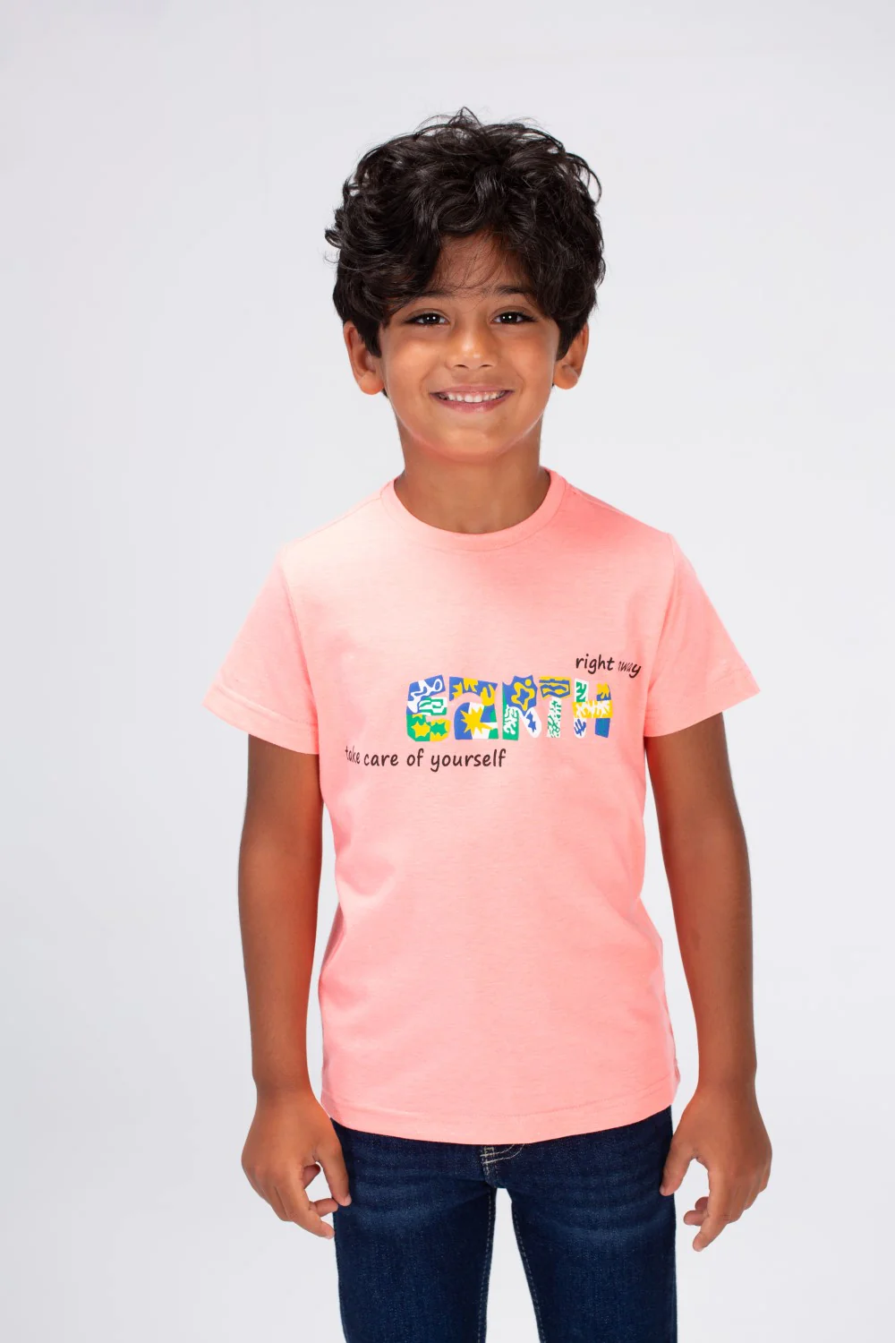 Boys Round Neck Half Sleeves Printed T-shirt With Single Lycra Material - Image 12