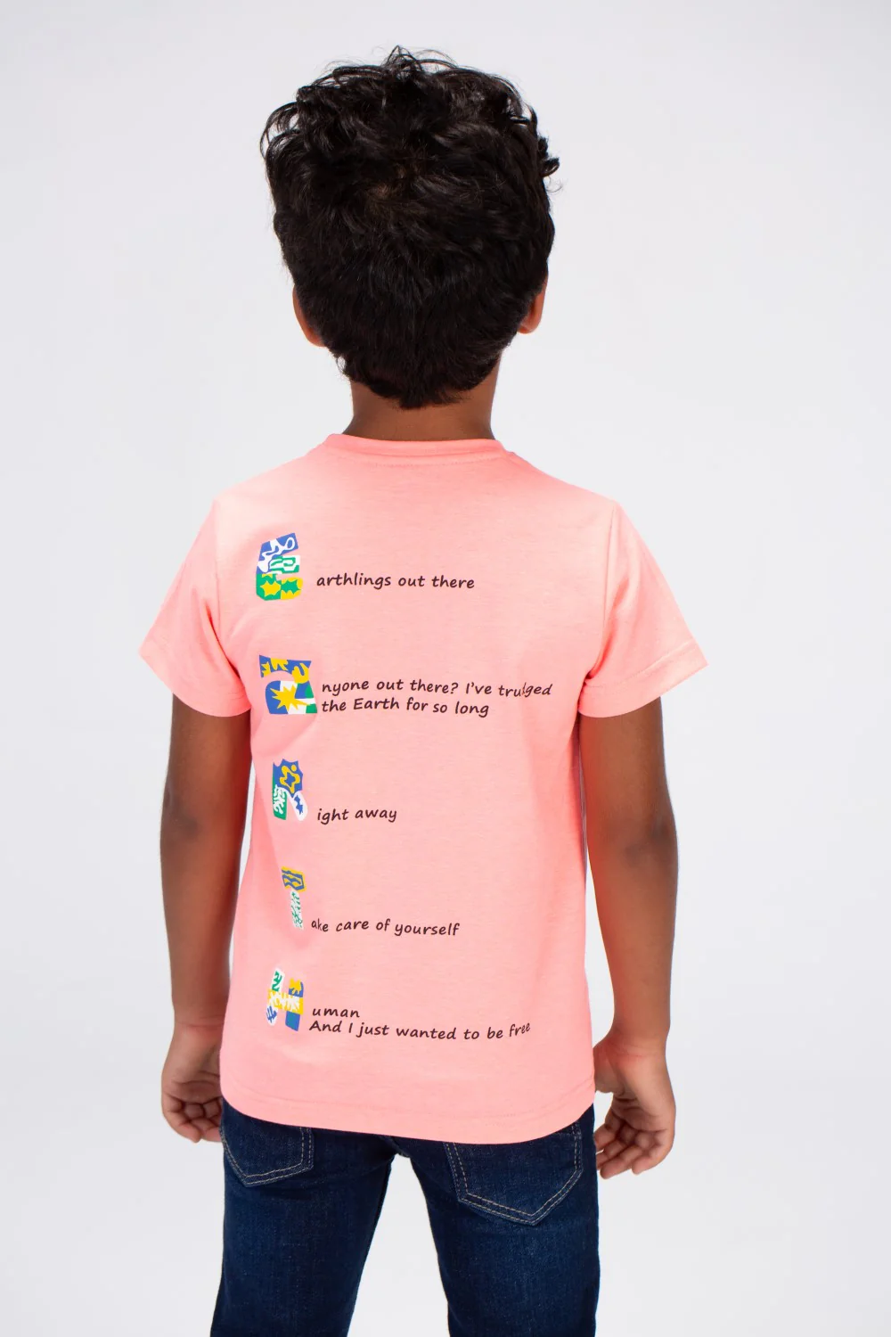 Boys Round Neck Half Sleeves Printed T-shirt With Single Lycra Material - Image 13