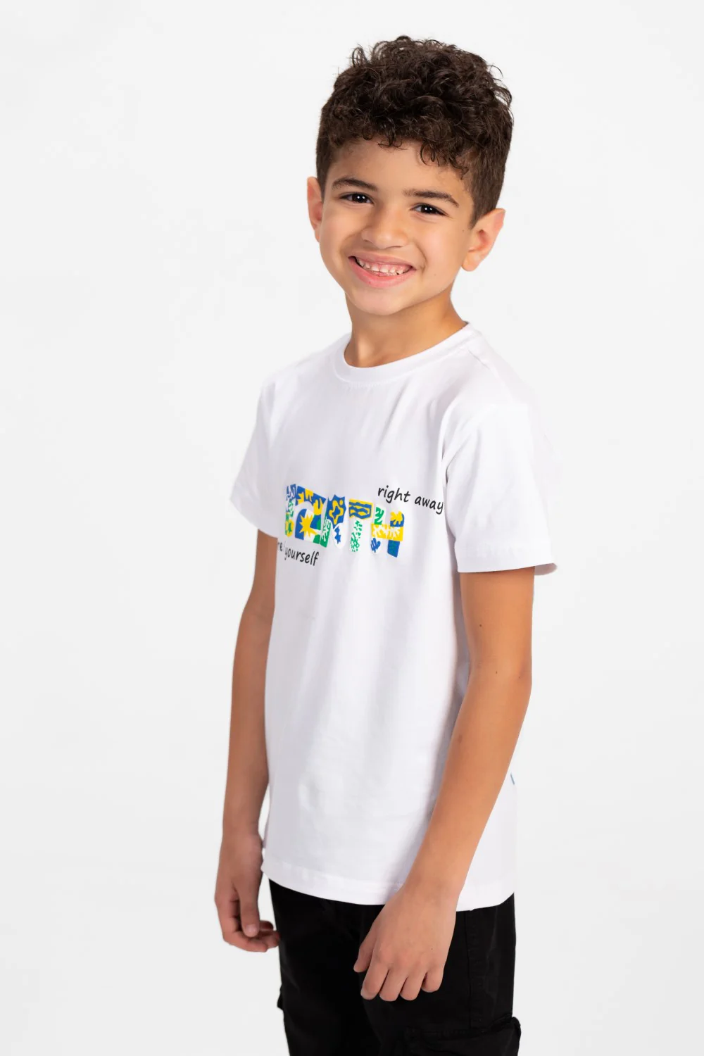 Boys Round Neck Half Sleeves Printed T-shirt With Single Lycra Material - Image 17