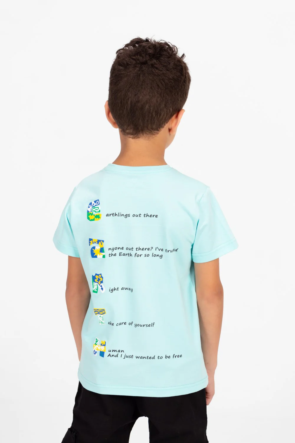 Boys Round Neck Half Sleeves Printed T-shirt With Single Lycra Material - Image 5