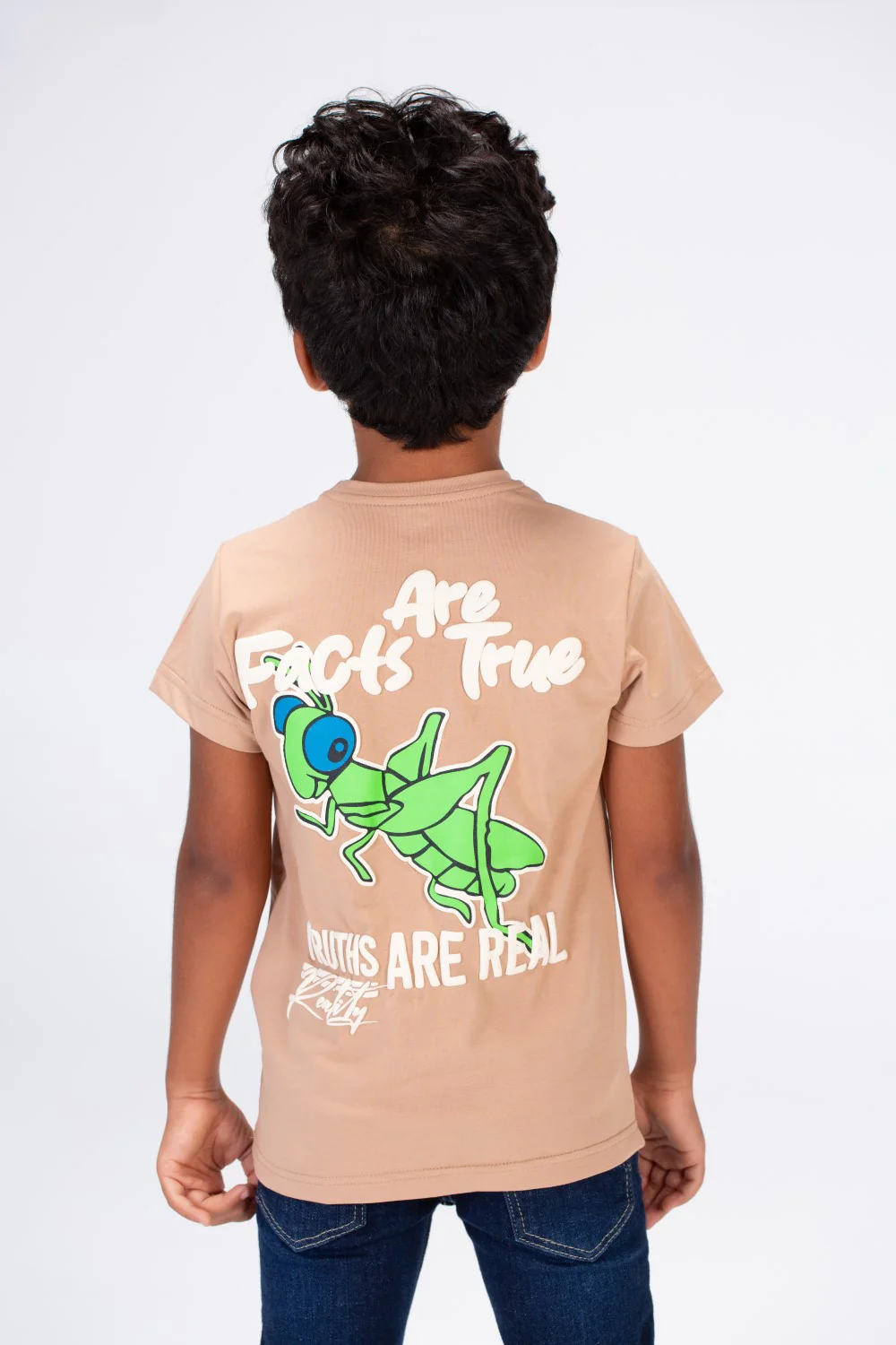 Boys Round Neck Half Sleeves T-shirt With Print On The Front And Back - Image 2