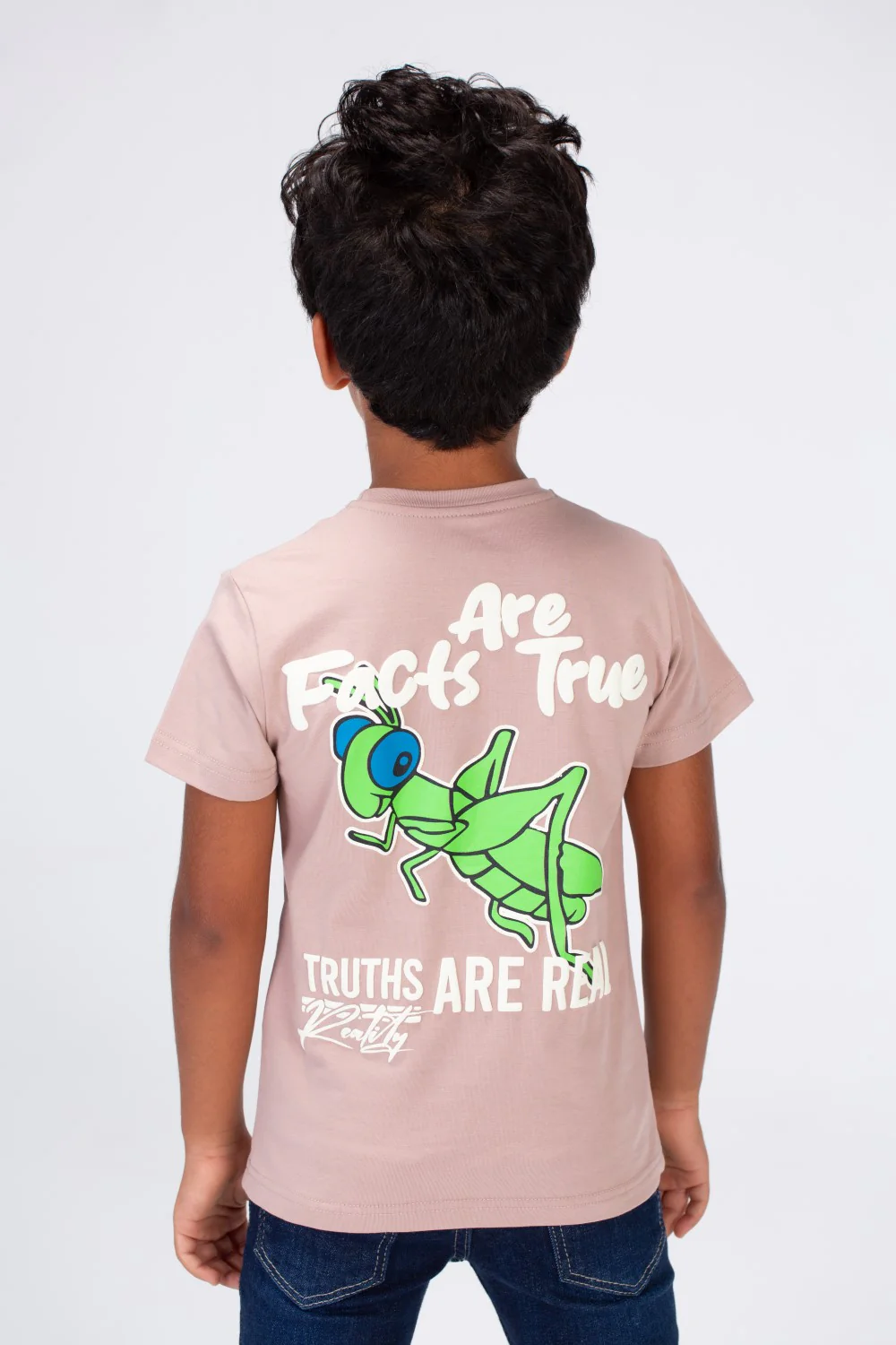 Boys Round Neck Half Sleeves T-shirt With Print On The Front And Back - Image 5