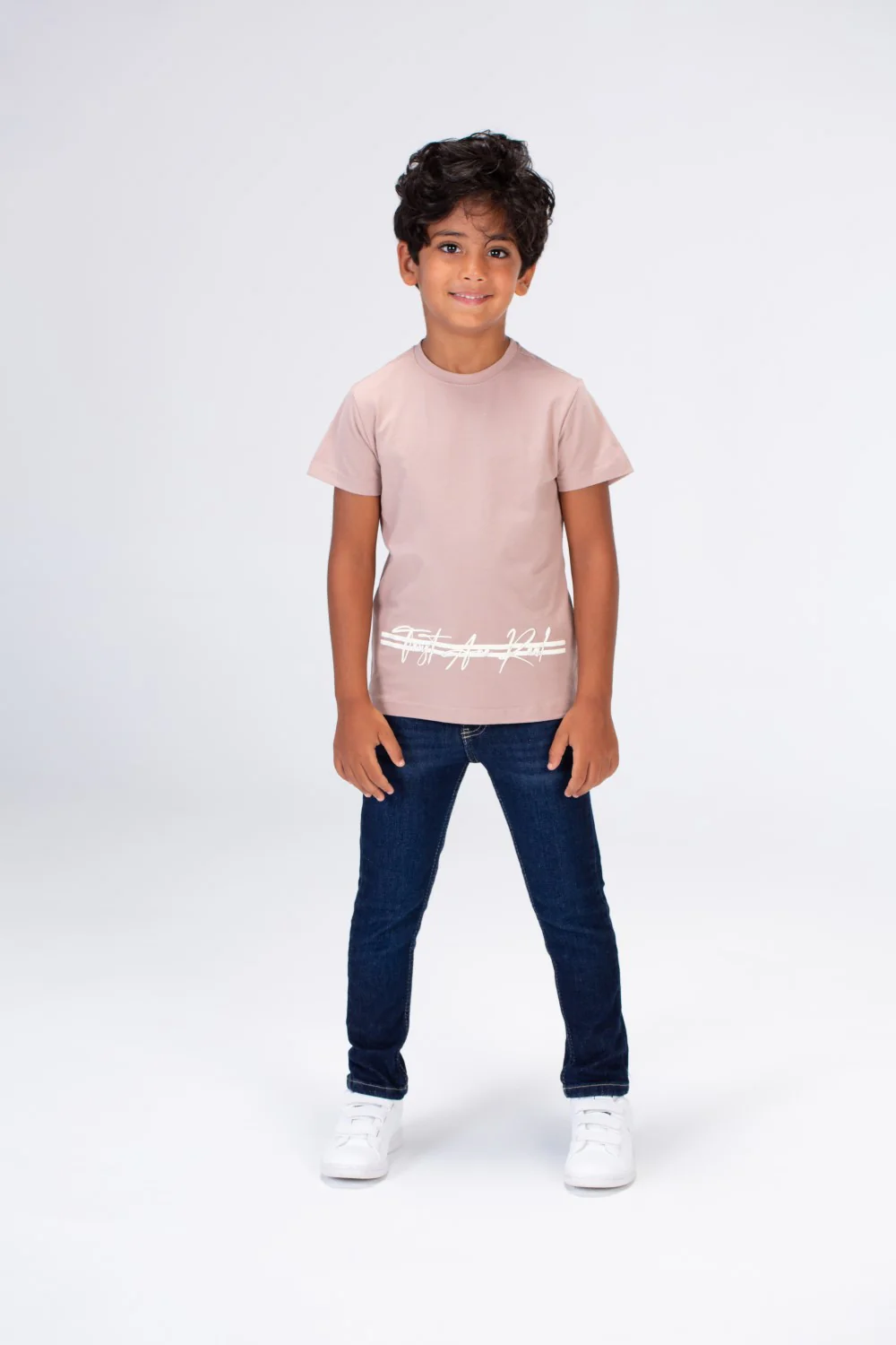 Boys Round Neck Half Sleeves T-shirt With Print On The Front And Back - Image 6