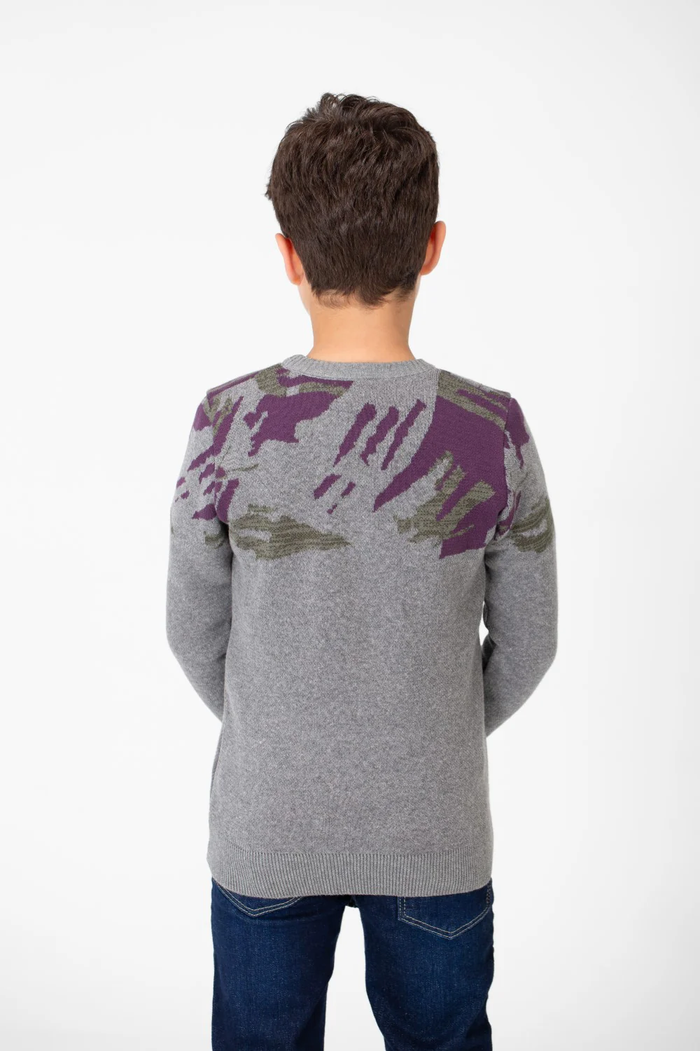 Boy's Round Neck Long Sleeves Jakar Pullover - Image 2