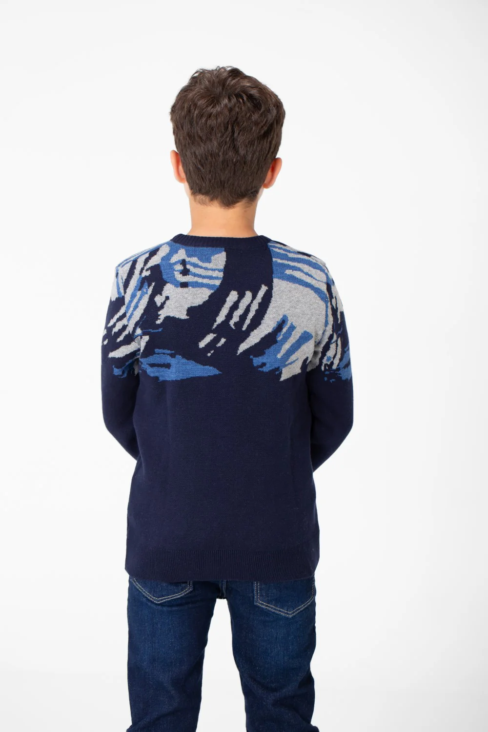 Boy's Round Neck Long Sleeves Jakar Pullover - Image 8