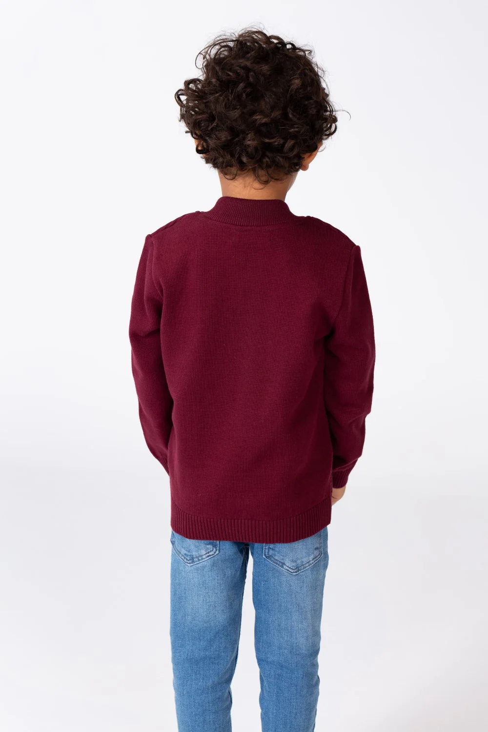 Boy's Round Neck Pullover With Tomato Print And A Zipper On The Front - Image 14